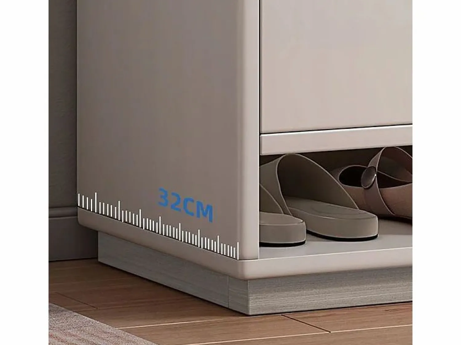 Online MODERNA CÓMODA BLANCA CON GRAN CAPACIDAD PARA ZAPATOS ESTANTERÍA DE 2 PUERTAS ESTRECHA Zapatero|Mueble De Almacenaje
