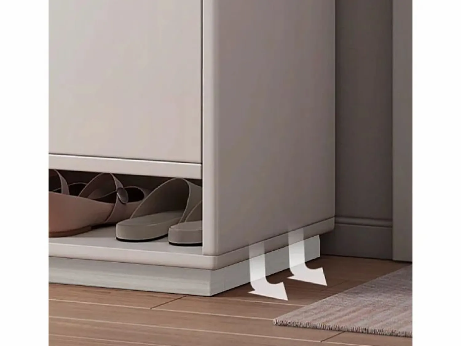 Online MODERNA CÓMODA BLANCA CON GRAN CAPACIDAD PARA ZAPATOS ESTANTERÍA DE 2 PUERTAS ESTRECHA Zapatero|Mueble De Almacenaje