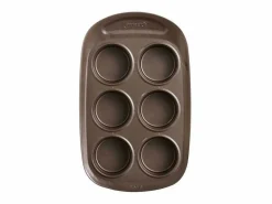 Clearance Molde de magdalenas Asimetría 6 huecos antiadherente inox 5x18x29 cm Material Y Utensilios De Cocina
