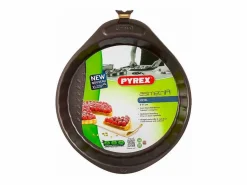 Pyrex Molde de tarta plano Asimetría antiadherente inox Ø27x4 cm