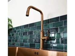 Essebagno Molette Mezclador de fregadero con teleducha extraíble en cobre cepillado