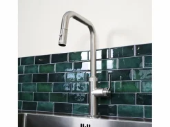 New Essebagno Molette Mezclador de fregadero con teleducha extraíble en acero inoxidable Bronce