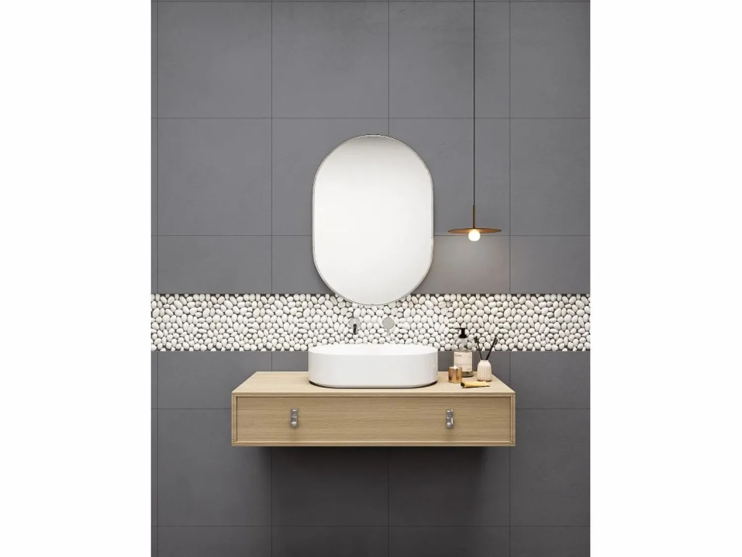 Sale Vente-unique Mosaico OLA suelo pared pack 1m² piedra natural Crema