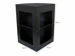 Monstershop Mostrador Comercial Esquinero Curvo CM60 60x60x90cm –
