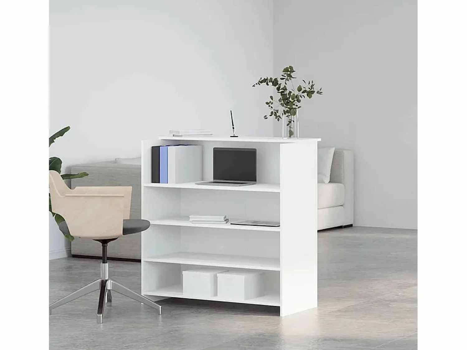 Clicnbuy Mostrador de recepción 100x50x103,5 cm madera ingeniería