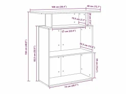 New Clicnbuy Mostrador de recepción 100x40x104cm madera de ingeniería Blanco