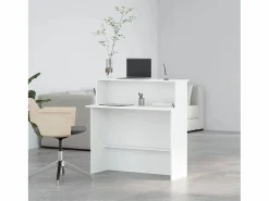 New Mostrador de recepción 100x50x103,5 cm madera de ingeniería Escritorio Tradicional