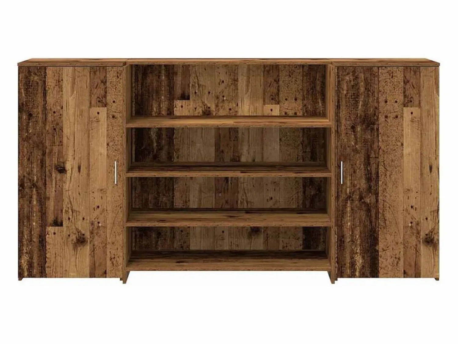Mostrador de recepción madera vieja 200x50x103,5cm madera de ingeniería