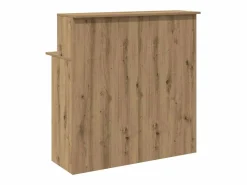 Clicnbuy Mostrador de recepción roble artisian 100x50x103,5 cm Marru00f3n