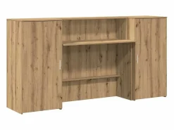 Clicnbuy Mostrador de recepción roble artisian 200x50x103,5 cm
