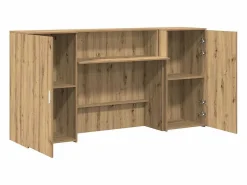 Clicnbuy Mostrador de recepción roble artisian 200x50x103,5 cm