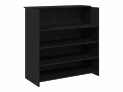 New Clicnbuy Mostrador de recepción roble 100x50x103,5 cm Negro