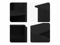 New Clicnbuy Mostrador de recepción roble 100x50x103,5 cm Negro