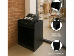 Hot Monstershop Mostrador para Caja Registradora TB60 60x60x90cm – Negro