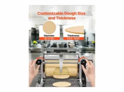 Online Máquina Automática para Tortillas SucceBuy, de Maíz, con Dos Moldes, para Restaurantes en Casa, Food Trucks, Restaurantes y Cafeterías Plateado