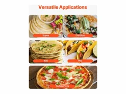 Online Máquina Automática para Tortillas SucceBuy, de Maíz, con Dos Moldes, para Restaurantes en Casa, Food Trucks, Restaurantes y Cafeterías Plateado