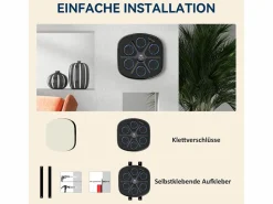 Online Máquina de Boxeo con Música, Bluetooth, LED, Montaje en Pared, para Adultos, Negra (41,8 x 44,6 x 7,5 cm) Aparato De Musculación