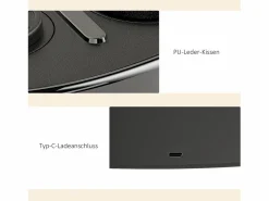 Online Máquina de Boxeo con Música, Bluetooth, LED, Montaje en Pared, para Adultos, Negra (41,8 x 44,6 x 7,5 cm) Aparato De Musculación