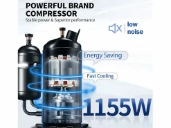 Máquina de Helado Blando SucceBuy, 22-30 L/H, 2200 W, Máquina de Helado Italiano Comercial Tolva 2x6 L Pequeño Electrodoméstico