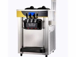 Máquina de Helado Blando SucceBuy, 22-30 L/H, 2200 W, Máquina de Helado Italiano Comercial Tolva 2x6 L Pequeño Electrodoméstico