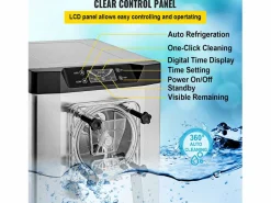 Máquina de Helado Duro Comercial SucceBuy, 16-20 L Británicas/Hora, Acero Inoxidable Plateado