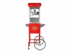 New Máquina de Palomitas SucceBuy, Máquina de Palomitas con Carrito, 850 W, 8 oz, 48 Tazas, , 610 x 410 x 1395 mm Rojo