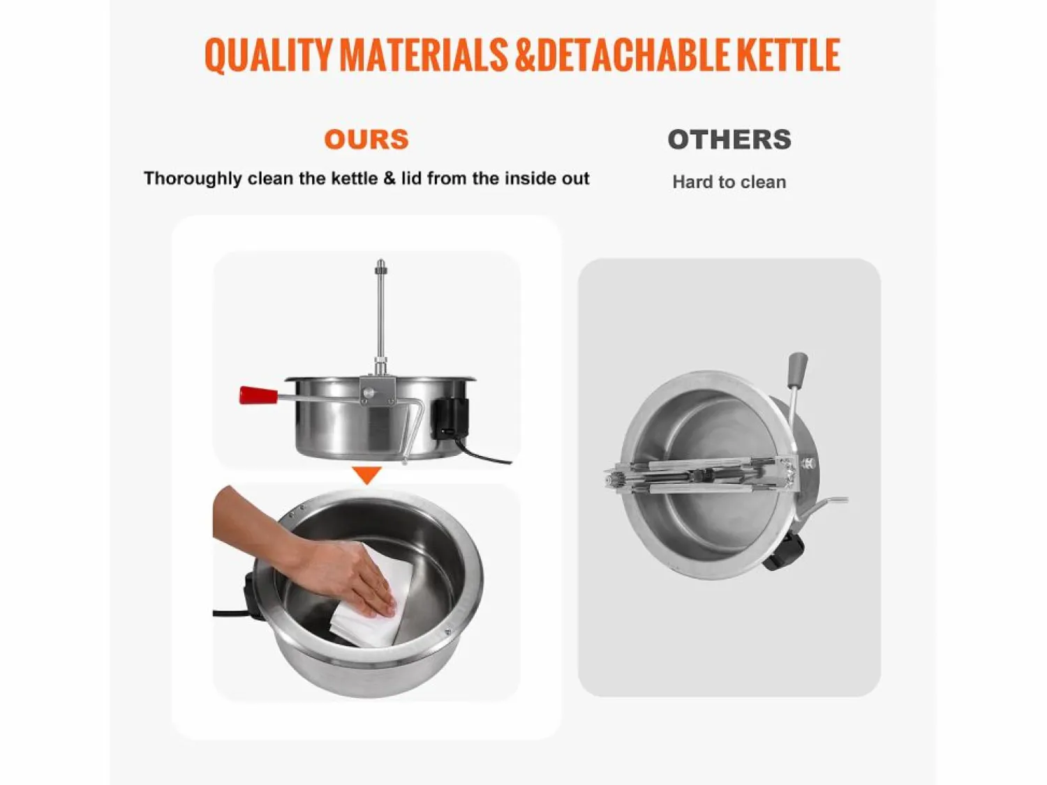 Máquina de Palomitas SucceBuy 1615 W, Máquina de Popcorn de 16 oz, Máquina de Mostrador con Caldero de Vidrio Templado, Estilo Cine,