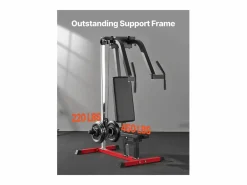 Máquina de prensa de pecho ajustable SucceBuy, capacidad de 204 kg, equipo para entrenamiento de pecho, espalda, deltoides posteriores y hombros, gimnasio en casa