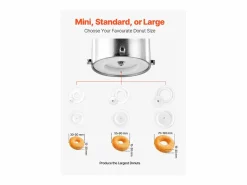 Sale Máquina para Hacer Rosquillas Automática Comercial SucceBuy, Máquina para Hacer Rosquillas Eléctrica de Una Sola Fila, Freidora de Acero Inoxidable Plateado