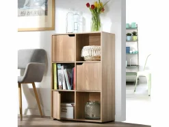 Clearance Calicosy Mueble 6 estantes con 3 puertas Beige