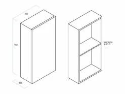Outlet Mueble alto VENERE salvia Columna De Baño