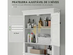 Outlet Homcom Mueble auxiliar Perséfone 2 puertas + compartimento 175x70x20 cm Blanco