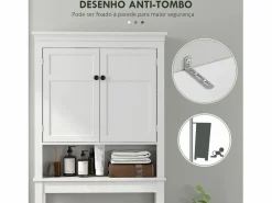 Outlet Homcom Mueble auxiliar Perséfone 2 puertas + compartimento 175x70x20 cm Blanco