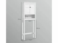 Outlet Homcom Mueble auxiliar Perséfone 2 puertas + compartimento 175x70x20 cm Blanco