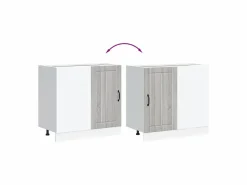 New Mueble bajo de cocina Lucca madera contrachapada sonoma Cocina Completa