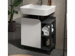 Vicco Mueble bajo lavabo antracita/blanco 60x35x65 karen Gris antracita