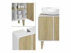 Vicco Mueble bajo lavabo /roble 60x30x61 arla Blanco