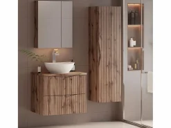 Best Petits-Meubles Mueble bajo lavabo 60cm encimera Tao Madera Color natural claro