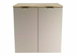 Clearance Mueble bajo lavabo con encimera de 60 cm, 2 puertas, roble Artisan / Kaszmir Orio Mueble De Lavabo
