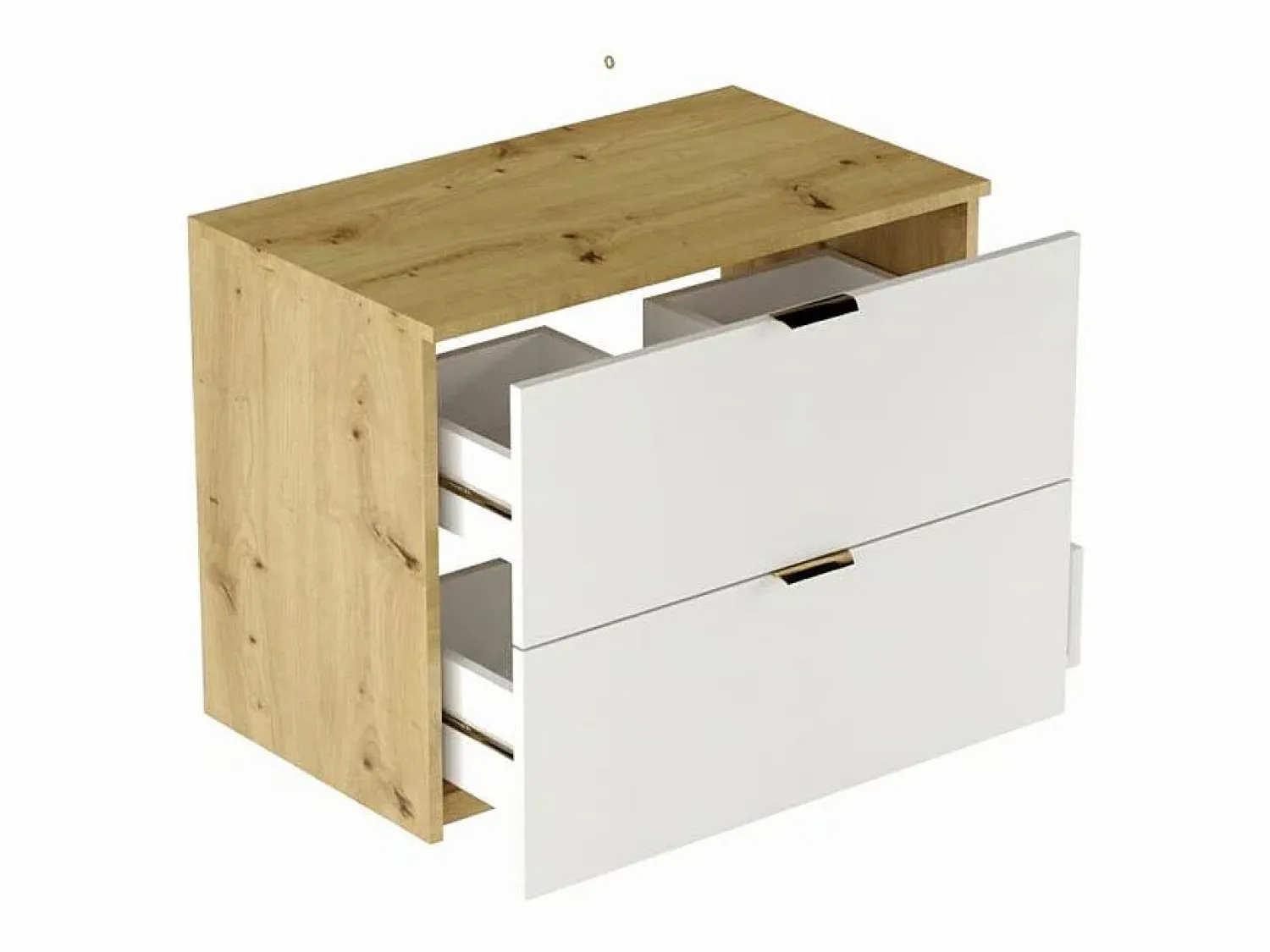 Sale Mueble bajo lavabo con encimera de 80 cm, 2 cajones, roble Artisan / Orio Mueble De Lavabo