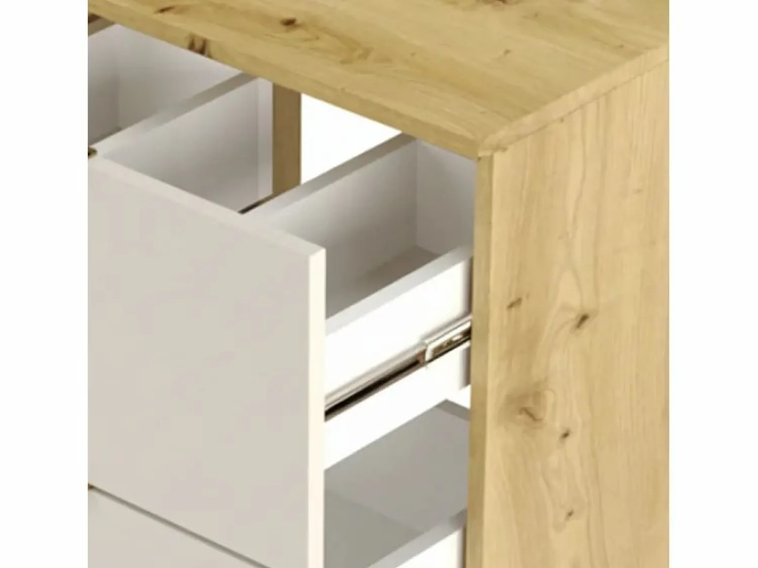Sale Mueble bajo lavabo con encimera de 80 cm, 2 cajones, roble Artisan / Orio Mueble De Lavabo