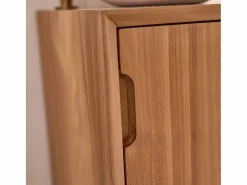 BERAH GETAH Mueble bajo lavabo de madera de teca maciza flotante 40 cm