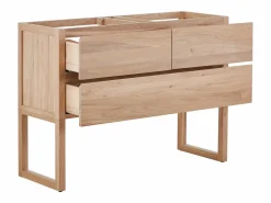 Sale Vente-unique Mueble bajo lavabo de roble macizo - Natural claro - L120 cm - TARELO Color natural claro