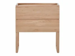 New Vente-unique Mueble bajo lavabo de roble macizo - Natural claro - L80 cm - TARELO Color natural claro