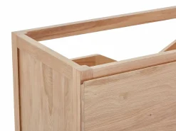 New Vente-unique Mueble bajo lavabo de roble macizo - Natural claro - L80 cm - TARELO Color natural claro