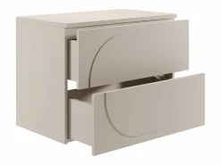 Discount Mueble bajo lavabo suspendido con relieve redondeado con estante - - 80 cm - VUTOMA Mueble De Lavabo