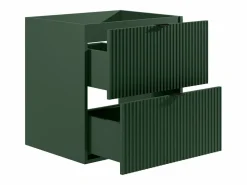 Clearance Mueble bajo lavabo suspendido estriado mate, color mate, An60 cm, ZEVINI Mueble De Lavabo