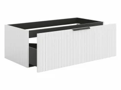 Best Mueble bajo lavabo suspendido estriado - Color - 100 cm - PALIRO Mueble De Lavabo