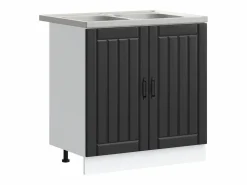 vidaxl Mueble Bajo para Fregadero con almacenamiento Lucca 2 pcs