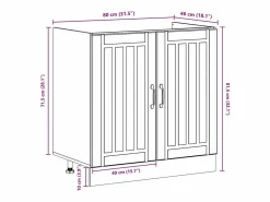 vidaxl Mueble Bajo para Fregadero con almacenamiento Lucca 2 pcs